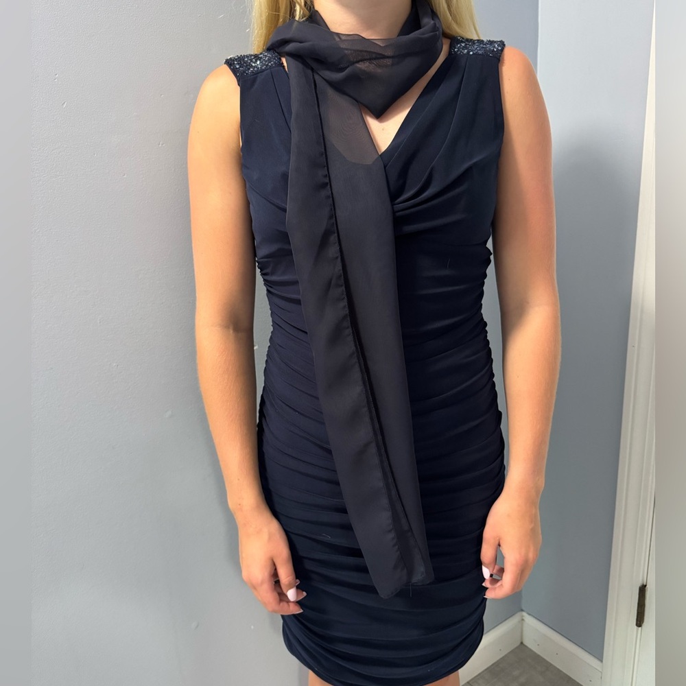 Fiesta Midnight Blue Ruched Dress